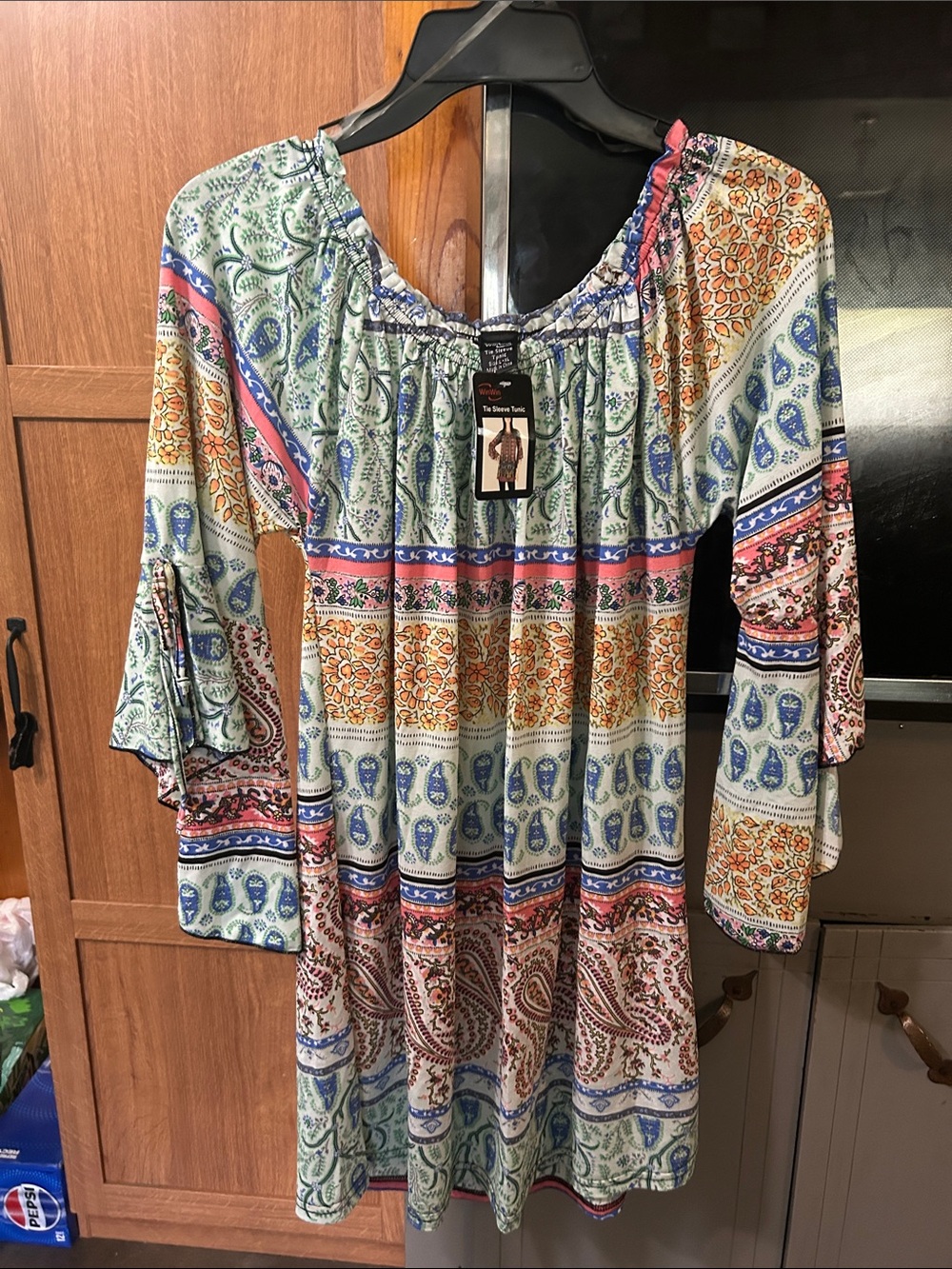 Ava & Viv Multicolor Paisley & Floral Off-Shoulder Tunic